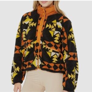 Free People Rocky Ridge fleece Jacket in Night Sky size Large